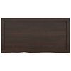 vidaXL Bathroom Countertop Dark Brown 39.4 x 19.7 x (0.8-1.6) " Treated Solid Wood