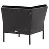 vidaXL Garden Lounge Set Black Poly rattan, powder-coated steel