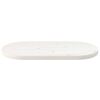 vidaXL Table Top White Solid Pine Wood Small Table Top Oval Rustic