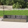 vidaXL Garden Lounge Set Grey PE rattan, powder-coated steel Large
