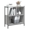 vidaXL Bookcase Grey sonoma Engineered Wood, Powder-Coated Steel Medium