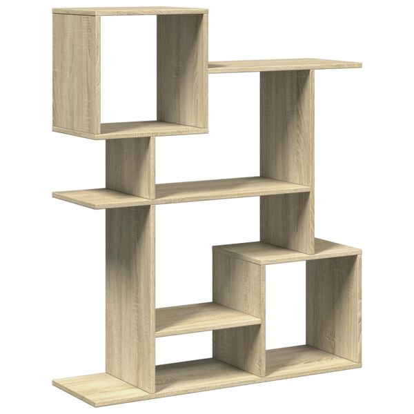 vidaXL Room Divider Bookcase Sonoma Oak Engineered Wood Medium