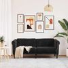 vidaXL Sofa Black Velvet, Plywood, Solid Wood 2-Seater Stylish Design