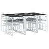 vidaXL Garden Dining Set White, Anthracite