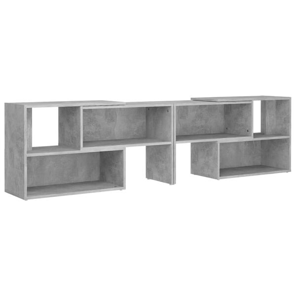 vidaXL TV Cabinet Concrete grey Engineered wood Large Extendable