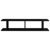 vidaXL Wall Shelf Set of 2 High gloss black Engineered wood