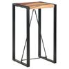 vidaXL Bar Table Brown and Black Solid Acacia wood, steel