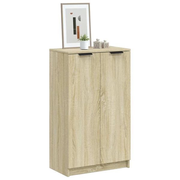 vidaXL Shoe Cabinet Sonoma Oak Engineered Wood Medium Shoe Cabinet