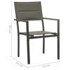 vidaXL Garden Chair Set of 4 Grey and anthracite