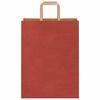 vidaXL Paper Bags 250 pcs with Handles Red 10.2x4.7x13.8"