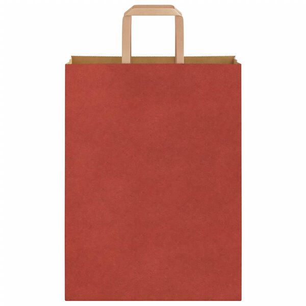 vidaXL Paper Bags 250 pcs with Handles Red 10.2x4.7x13.8"
