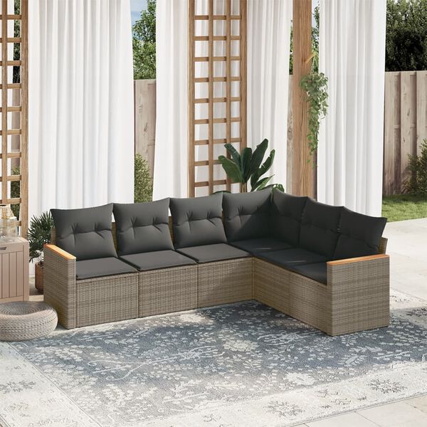 vidaXL Garden Sofa Set Grey, Dark Grey
