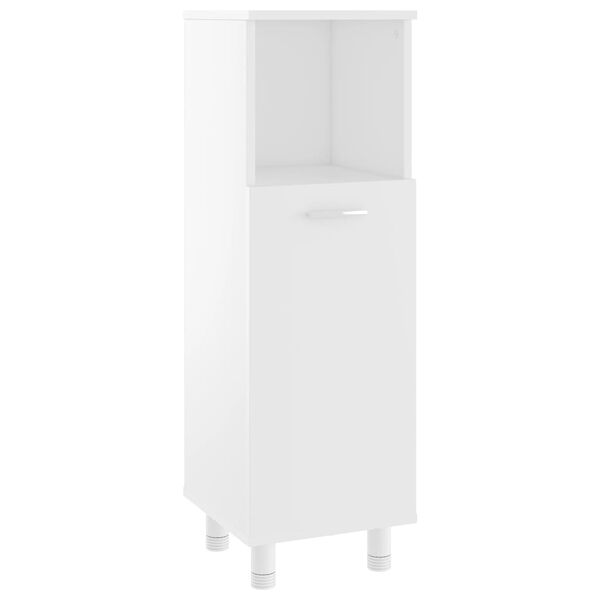 vidaXL Bathroom Cabinet White Engineered wood 11.8 x 11.8 x 37.4 in