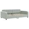 vidaXL Daybed with Trundle without Mattress Light Gray 39.4"x74.8"