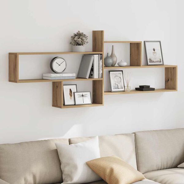 vidaXL Wall Shelf Artisian Oak 65.9x7.1x26.8" Engineered Wood