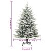 vidaXL Artificial Christmas Tree Green with white flocked snow PVC Medium