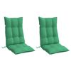 vidaXL Highback Chair Cushion Set of 2 Green