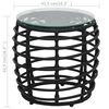 vidaXL Bistro Set Black, Transparent