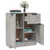 vidaXL Sideboards 2 pcs Concrete Gray 23.6"x11.8"x27.6" Engineered Wood