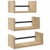 vidaXL Wall Shelf Set Sonoma Oak Engineered wood Medium Wall mounting