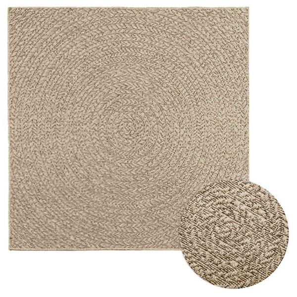 vidaXL Rug Beige Polypropylene (100% PP) 47.2x47.2 in