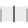 vidaXL Retractable Side Awning White 100% polyester with PU coating