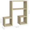 vidaXL Wall Shelf Set of 2 Sonoma Oak Engineered wood