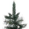 vidaXL Artificial Christmas Tree Green with flocked white snow PVC, plastic