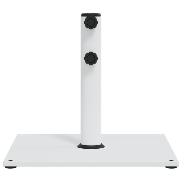 vidaXL Parasol Base White Steel base Medium Adjustable Armrests