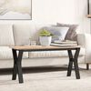 vidaXL Coffee Table Leg Black Powder-Coated Steel Medium