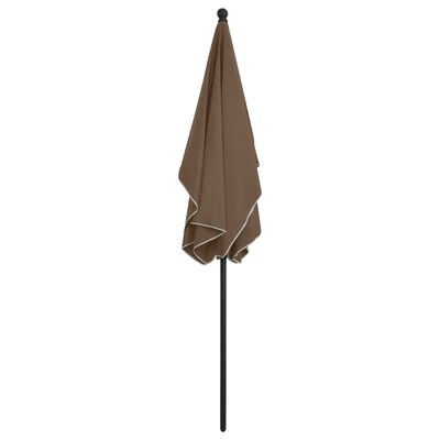 vidaXL Garden Parasol with Pole 82.7"x55.1" Taupe