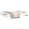 vidaXL Day Bed White Solid pine wood Full Extendable Day Bed