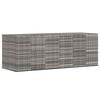 vidaXL Cushion Box Grey PE rattan, powder-coated steel Large Cushion Box