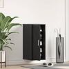 vidaXL Shoe Cabinet Black Oak Engineered Wood Small Wall mounting