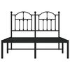 vidaXL Bed Frame Black Powder-coated steel Double Bed Frame