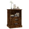 vidaXL Bedside Cabinet Set of 2 Smoked oak Engineered wood Medium