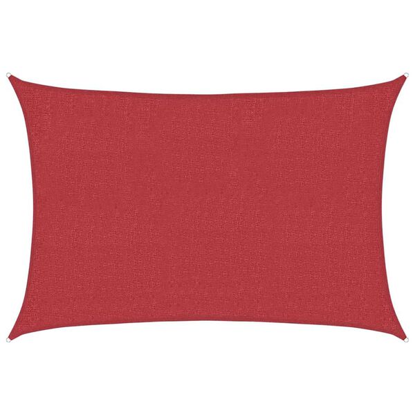 vidaXL Sunshade Sail 1.75 oz/ft² Red 6.6x8.2' HDPE
