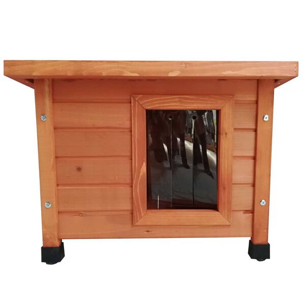 @Pet Cat House Brown Wood and Bitumen 22.4 x 17.7 x 16.9 in