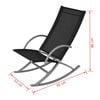 vidaXL Garden Chair Set of 2 Black Steel frame and textilene fabric