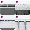 vidaXL Velvet Curtains 2 pcs Grey 68.90 x 55.12 in Velvet