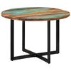 vidaXL Dining Table Multicolor Solid reclaimed wood Medium Sleek