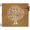 vidaXL Garden Gate 33.5x29.5" Corten Steel Tree Design