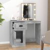 vidaXL Dressing Table Concrete gray Engineered wood, acrylic Medium