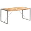 vidaXL Dining Table Brown Solid Mango Wood, Steel Large Durable