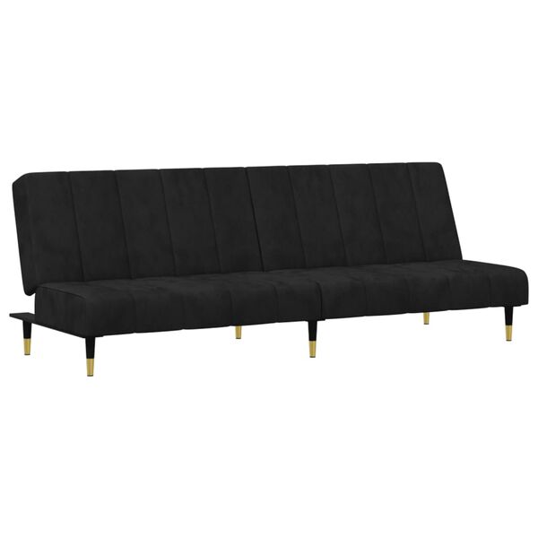 vidaXL Sofa Set Black Velvet Medium
