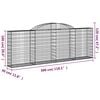 vidaXL Gabion Basket Set of 2 Silver Galvanized Iron Large