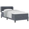 vidaXL Box Spring Bed with Mattress Dark Gray 31.5x78.7 in Velvet