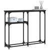 vidaXL Console Table Black Engineered Wood, Metal Compact
