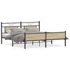 vidaXL Bed Frame Sonoma Oak Steel, Engineered Wood Full Bed Frame