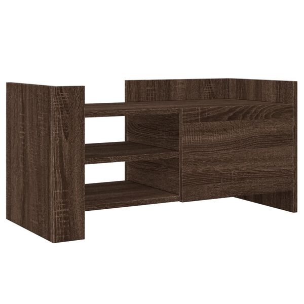 vidaXL TV Cabinet Brown Oak Engineered Wood 31.5 x 13.8 x 15.7 in